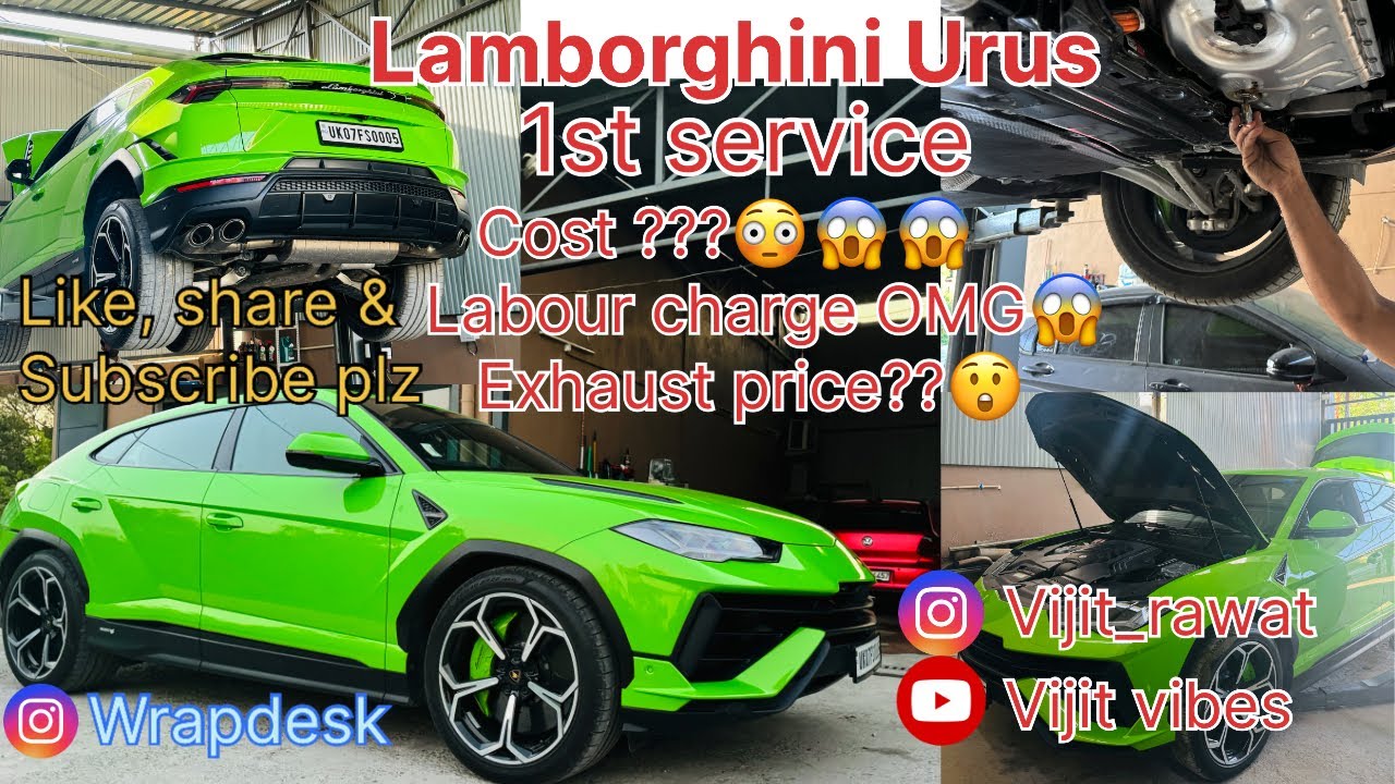 Lamborghini urus maintenance process,1st service cost? Parts,labour cost? In india.  #exhaustsound