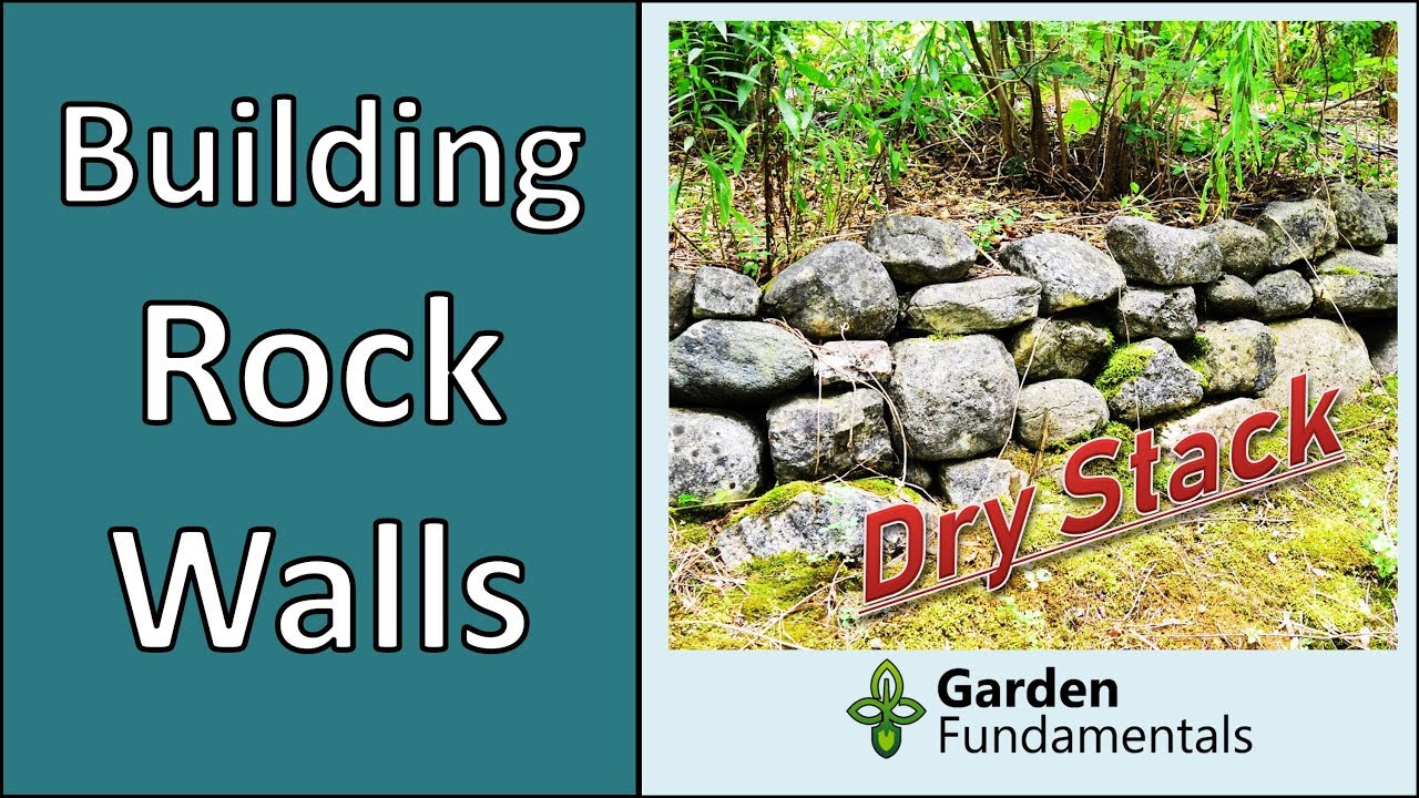 Building Stone Retaining Wall 🔨🏗// Simple DIY Dry Stack Raised Bed