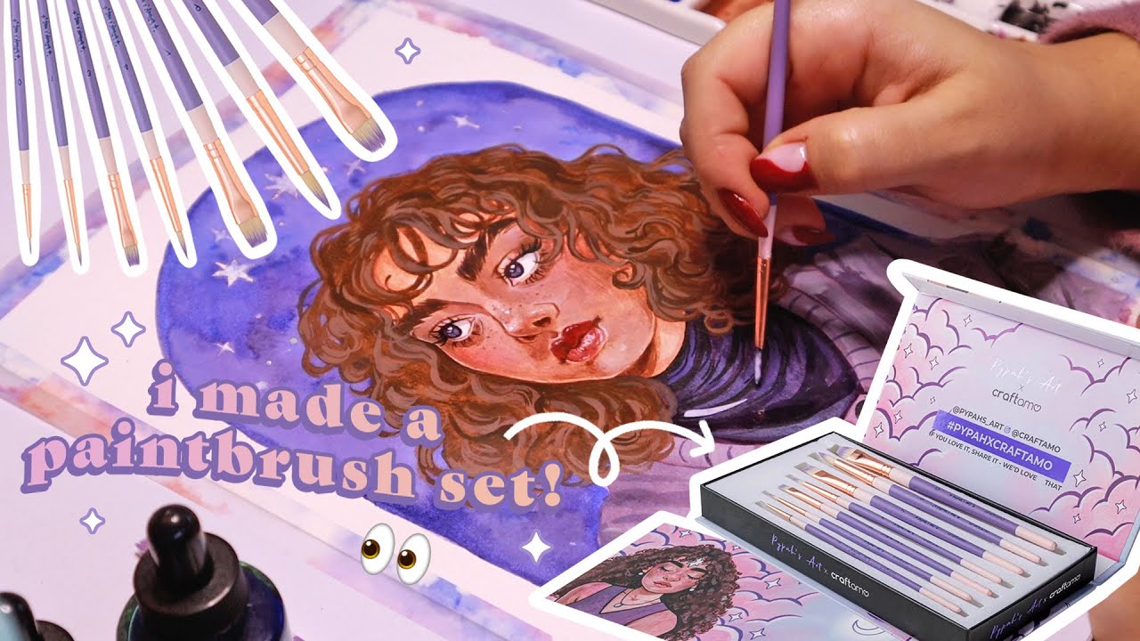 Painting with *my own* Paintbrushes!! ✷ CRAFTAMO x Pypah collab REVEAL