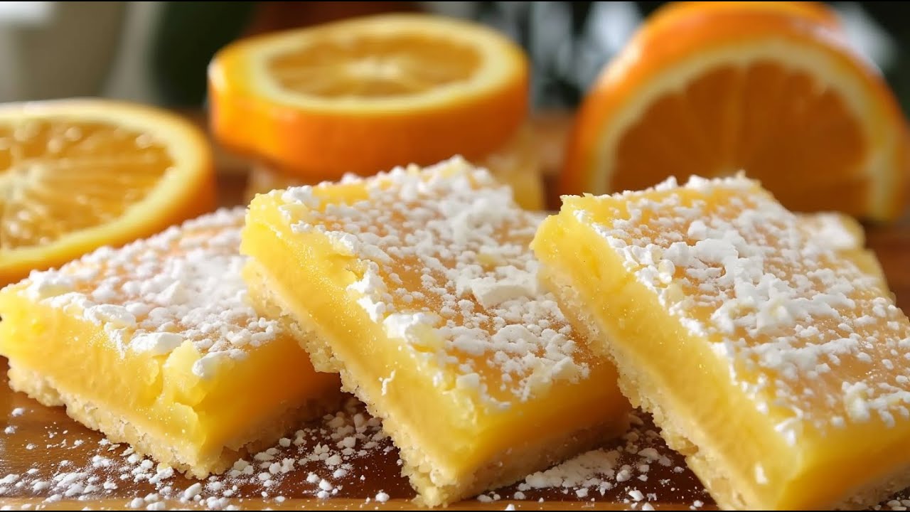 Orange Bars / Leckere Orangenschnitten &ndash; Einfaches Rezept f&uuml;r saftige Kuchenst&uuml;cke