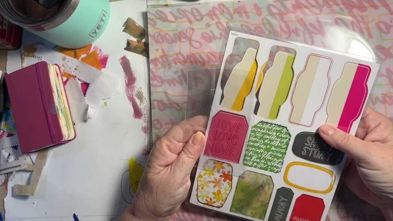 Open, a Mixed Media Art Journal exploring Triangles, Day 18