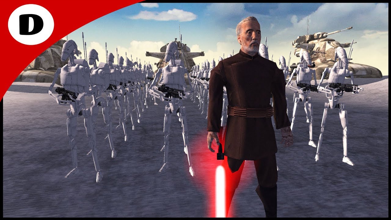 DOOKU CHARGES COMMANDER DEVIL'S FORT - Men of War: Star Wars Mod