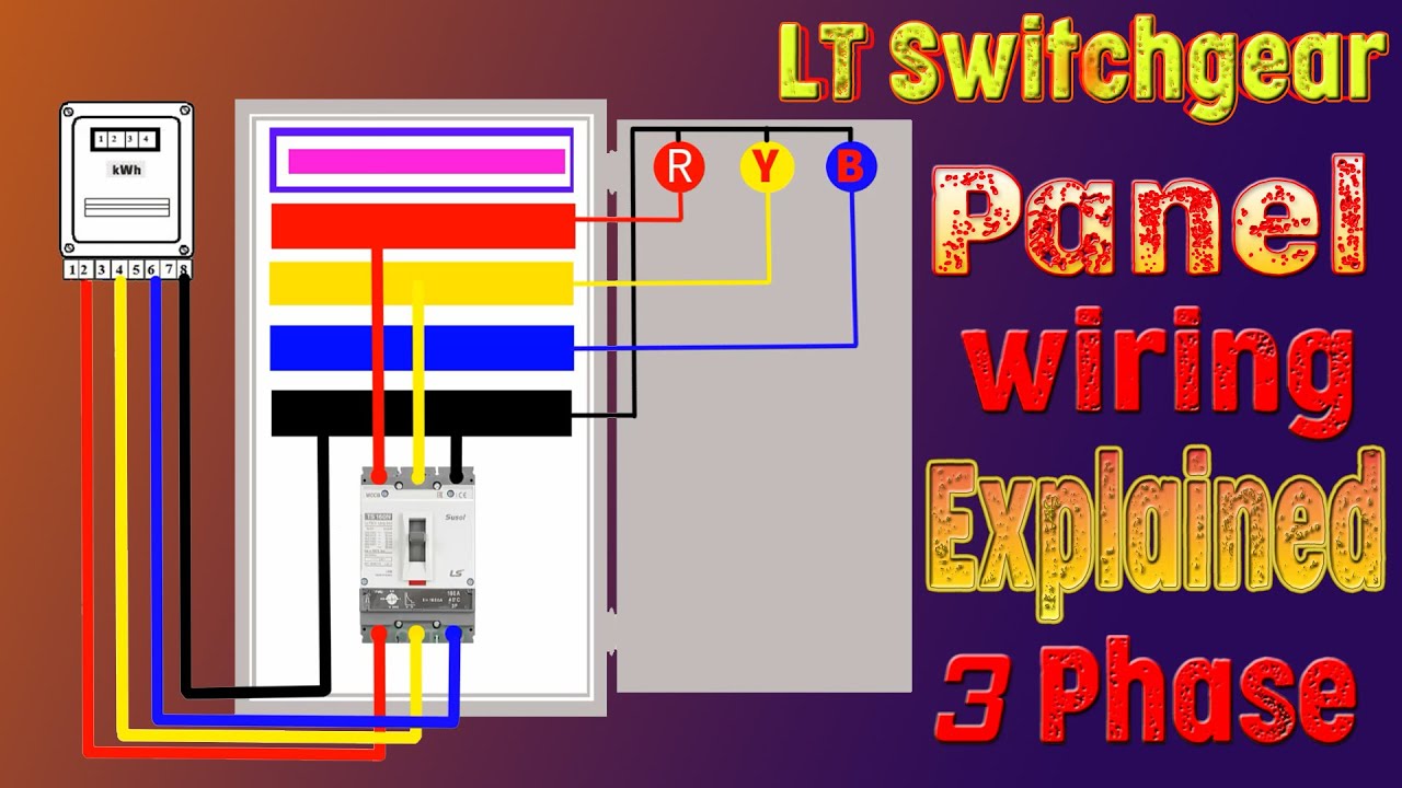 3P LT Switchgear Distribution panel wiring explained |3 Phase LT Switchgear Main panel Board Wiring.