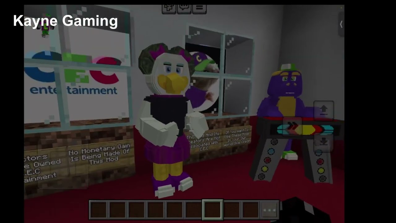 Minecraft Chuck E. Cheese‘s pizza time theater addon and world from thomasisbig￼