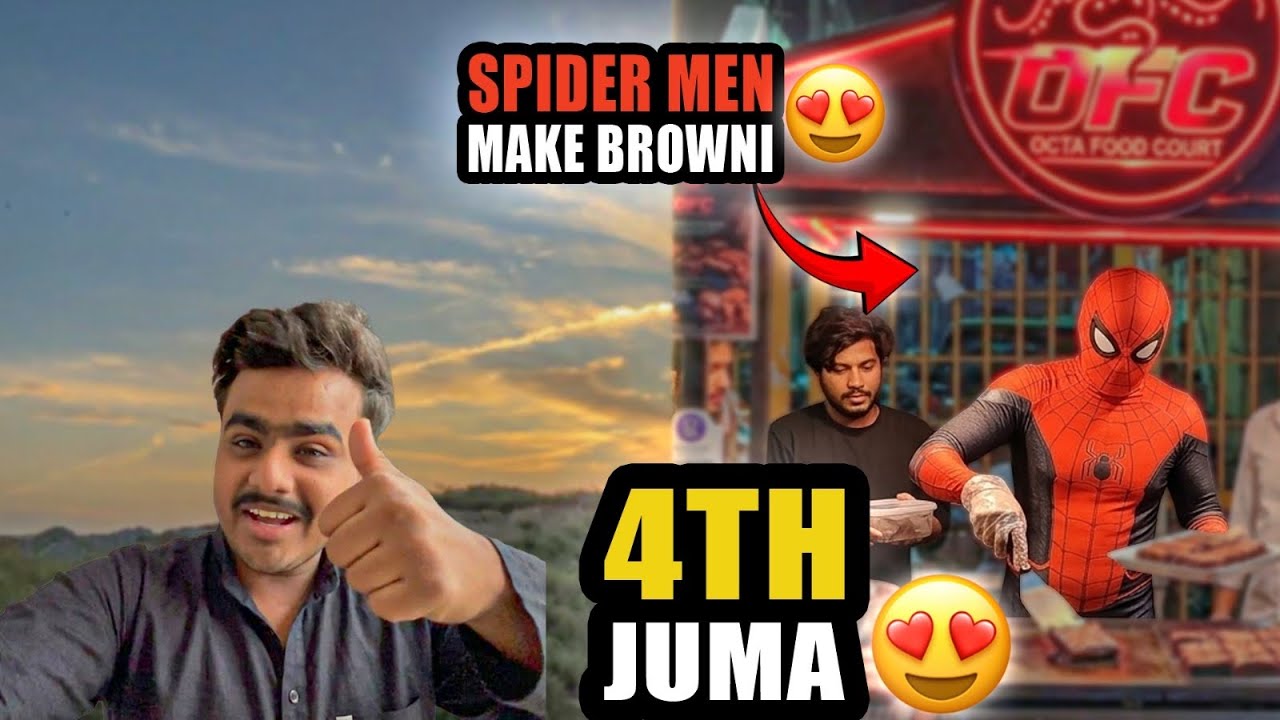 Day 23 Ramadan✨4th juma ✨40 futa road per spider men me banai brownie ✨😂❤️ 