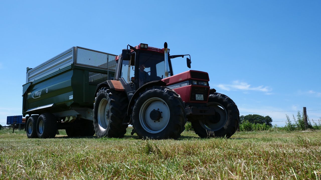 IHC 956 XL [SOUND]  | John Deere 6710 | Fliegl |Gras Häckslen