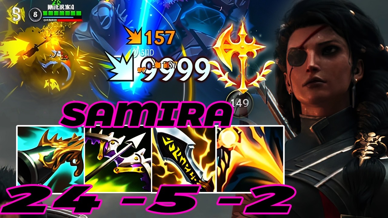 WILD RIFT SAMIRA ADC GAMEPLAY | 24 -5 -2 MVP | SAMIRA BUILD RUNES