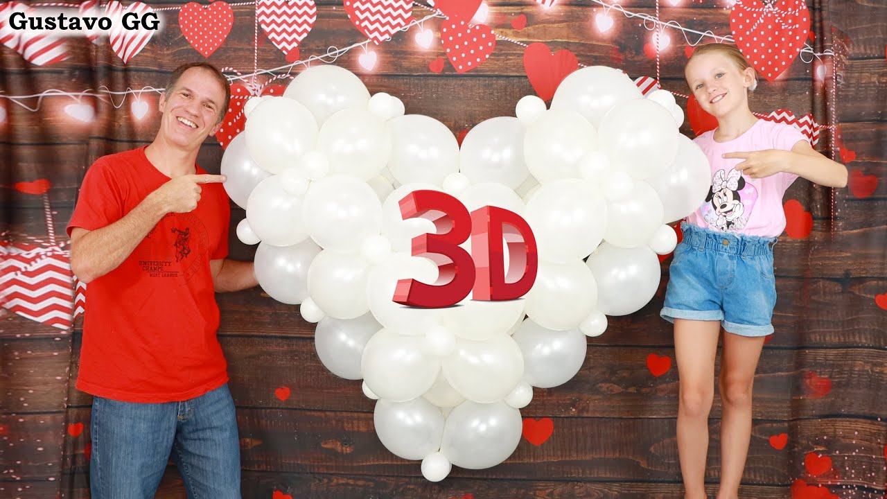 😍 CORAZÓN 3D 💝 Arreglos para el 14 de febrero - Dia del amor y la amistad - Gustavo gg