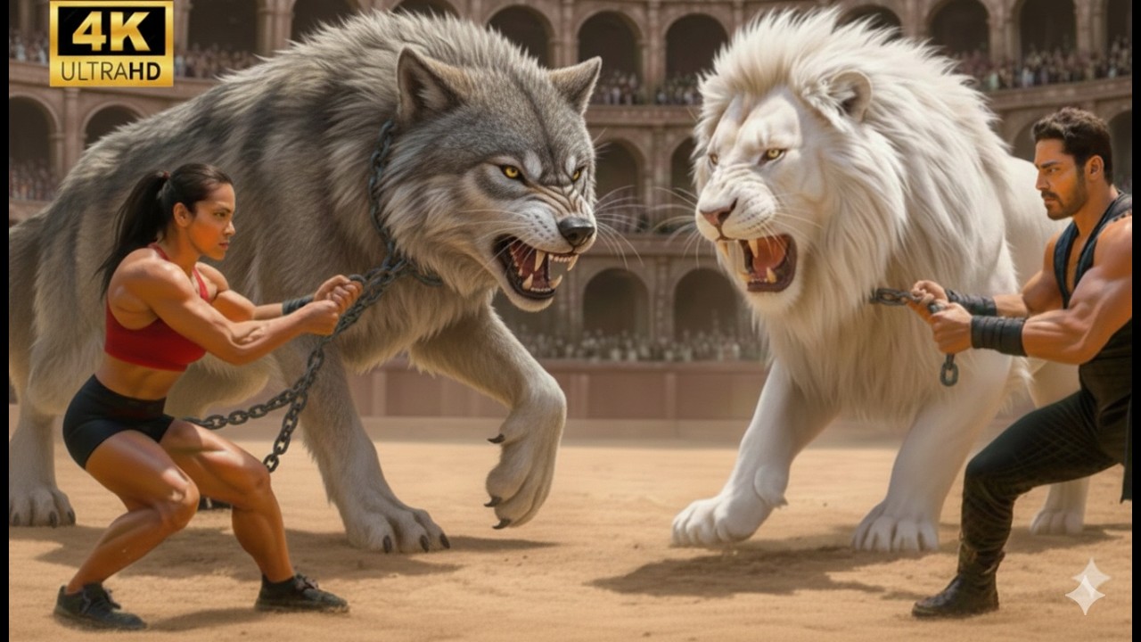 Lion vs Wolf | King of the Jungle Faces the Wild Predator