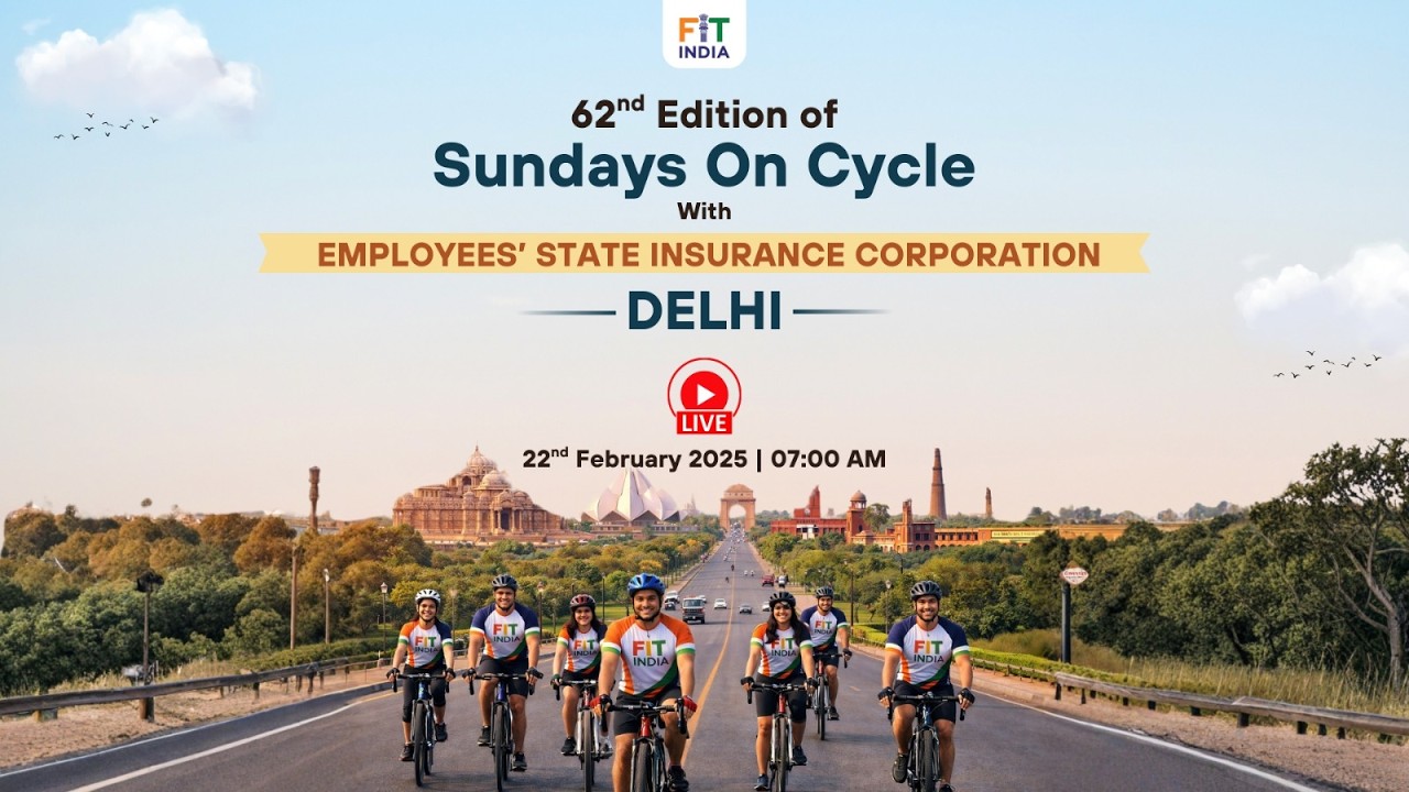 62nd #SundaysOnCycle - DELHI Edition | 22nd February 2026 | #LIVE #fitindiamovement