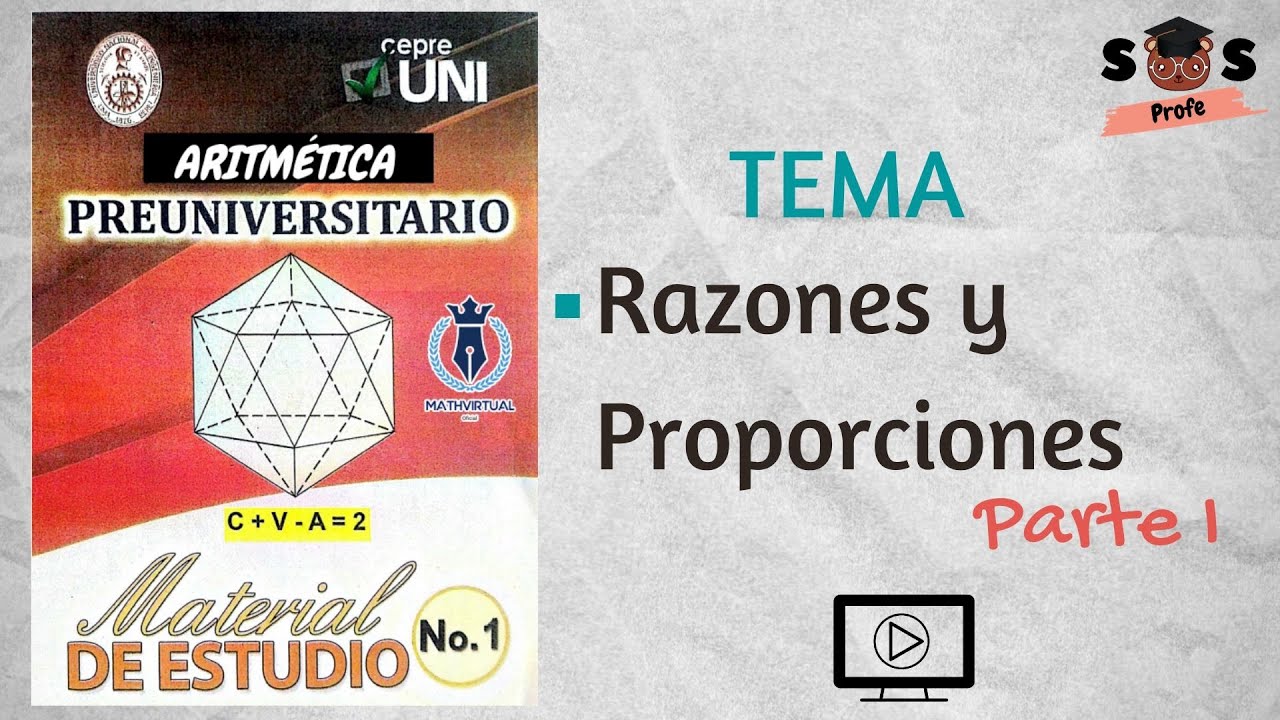 CEPRE UNI 2020-2 | Razones y Proporciones (PARTE 1)