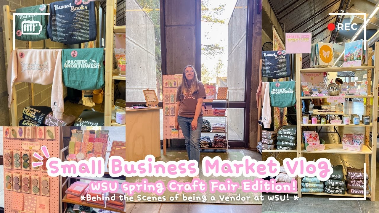 WSU Spring Market Vlog | Craft Fair Market Vlog | Small Business Market Vlog