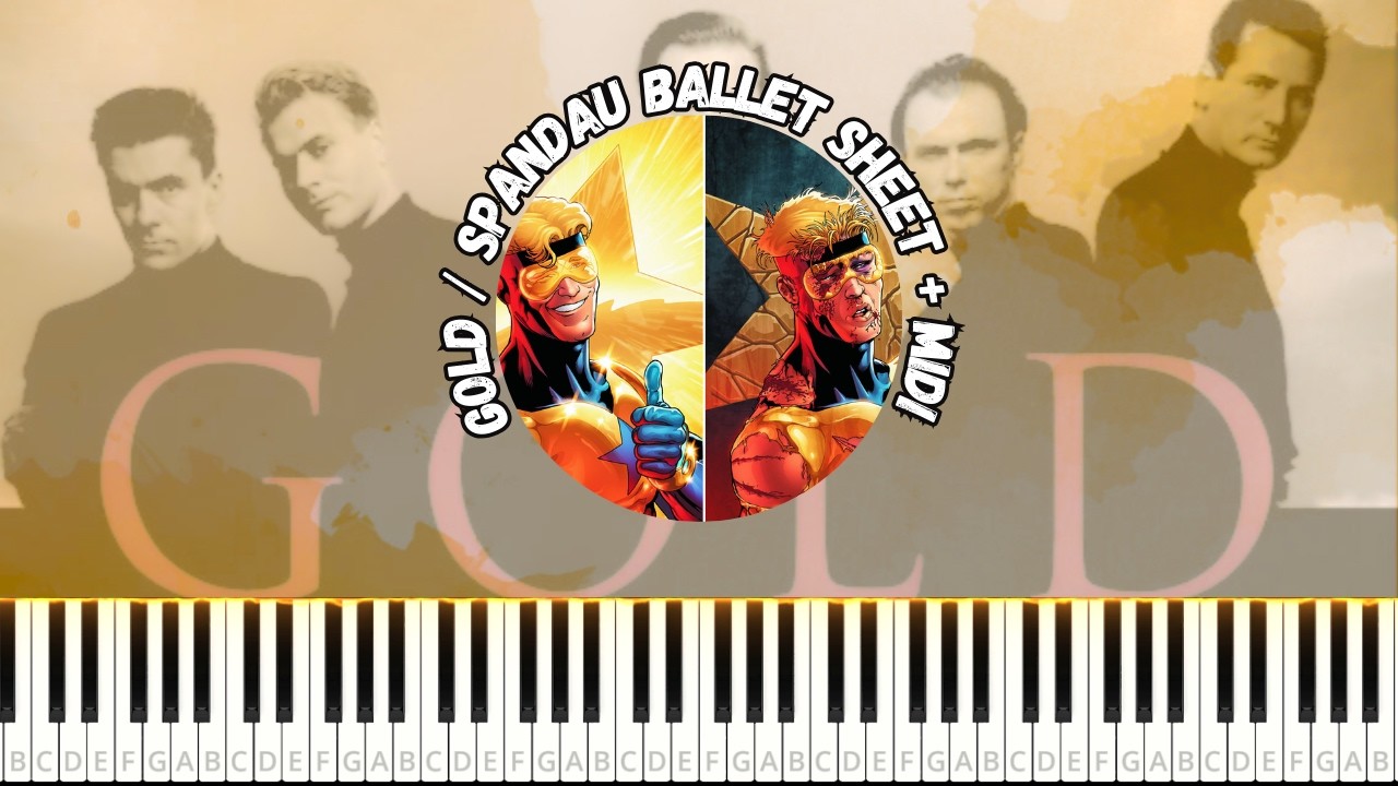 Gold / Spandau Ballet【Piano Tutorial SHEET + MIDI】#piano #gold