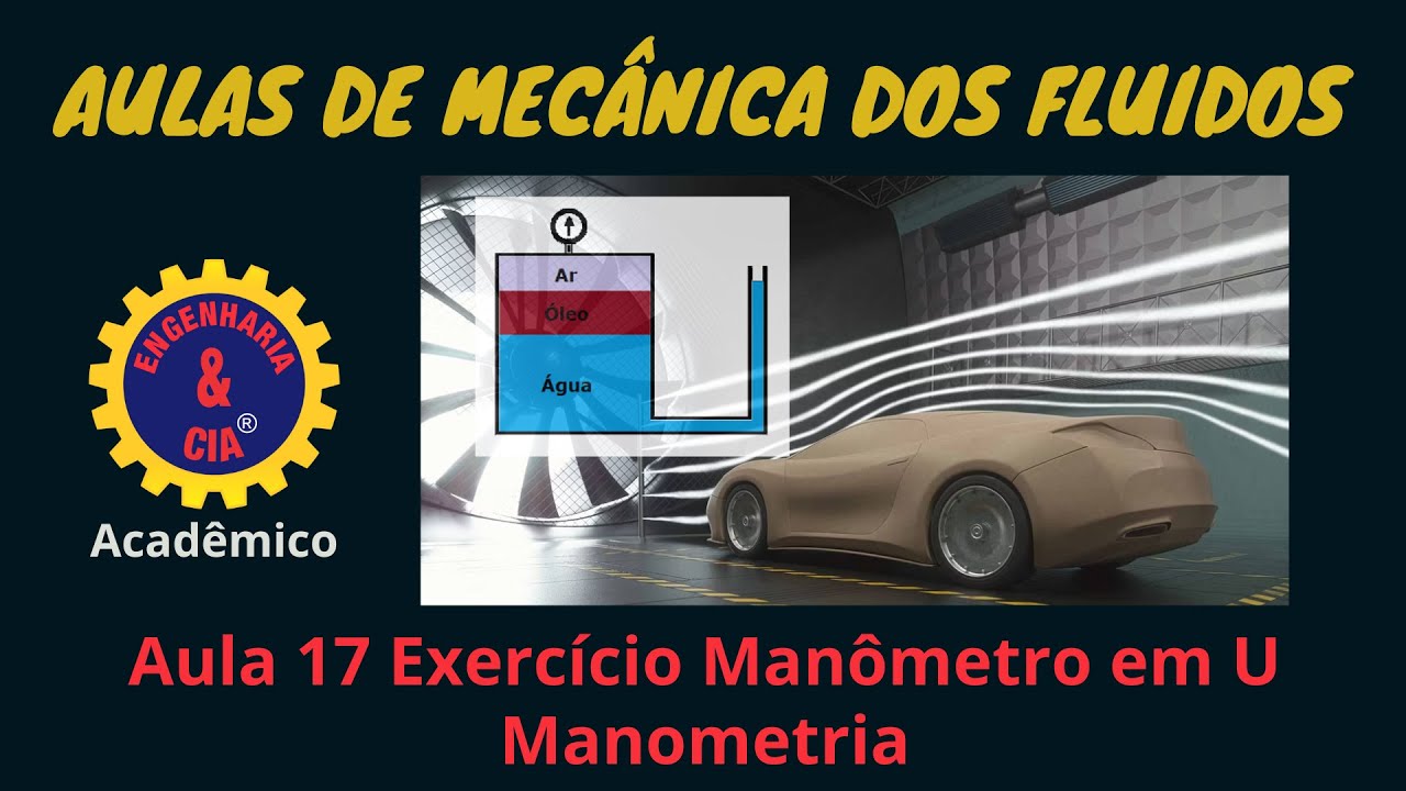 #MECFLU 17 EXERCÍCIO COM MANÔMETRO EM U | MANOMETRIA | ESTÁTICA DOS FLUIDOS | MECANICA DOS FLUIDOS