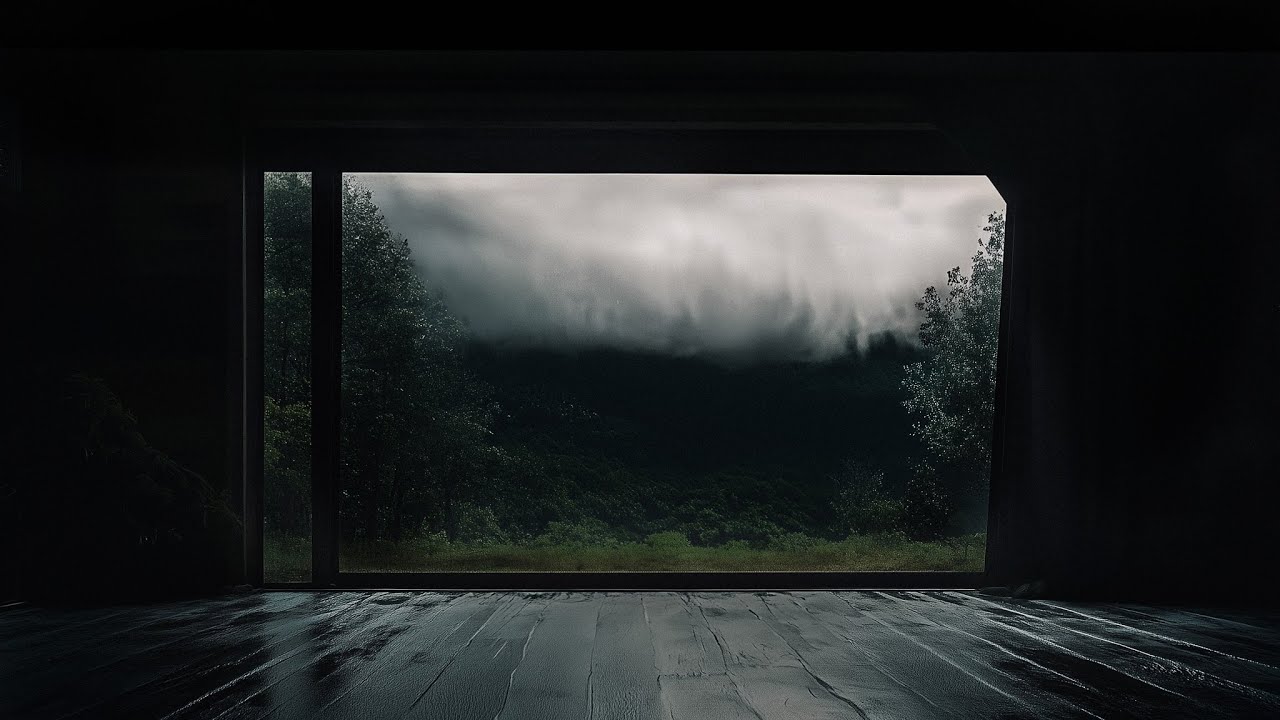 Hiding inside Abandoned Cabin in Mountains | Huge Thunderstorm Rolling in | Full Storm&Rain| 3 HOURS
