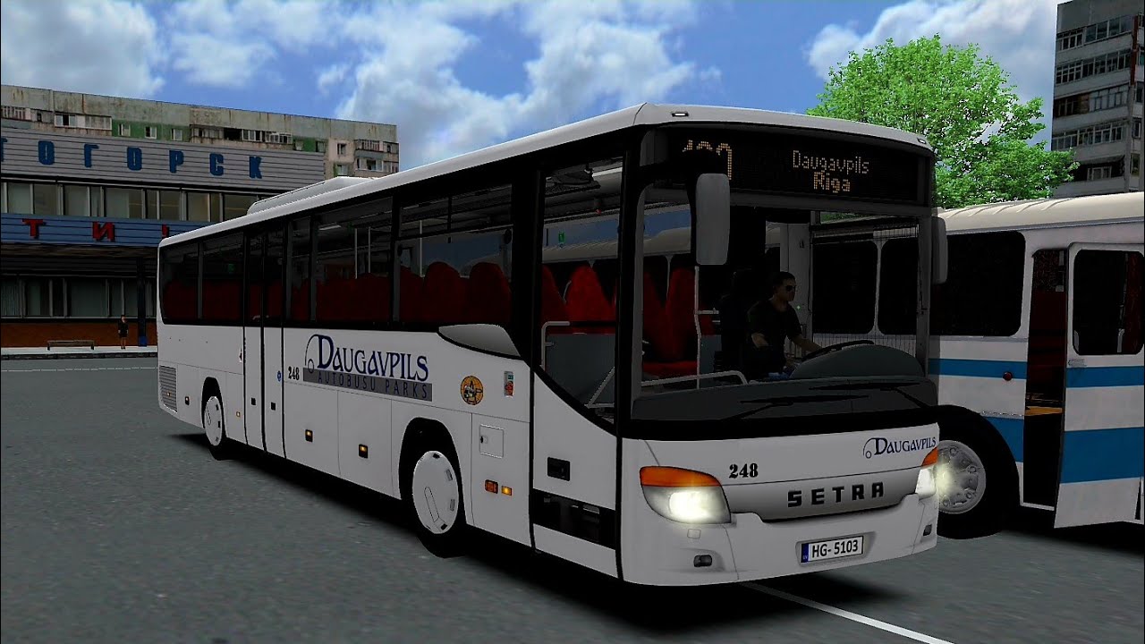 Omsi 2 Setra S415UL в окраске г. Даугавпилс