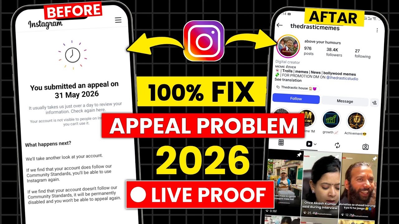 You submitted an appeal instagram problem solve | How to fix you submitted an appeal instagram 2026