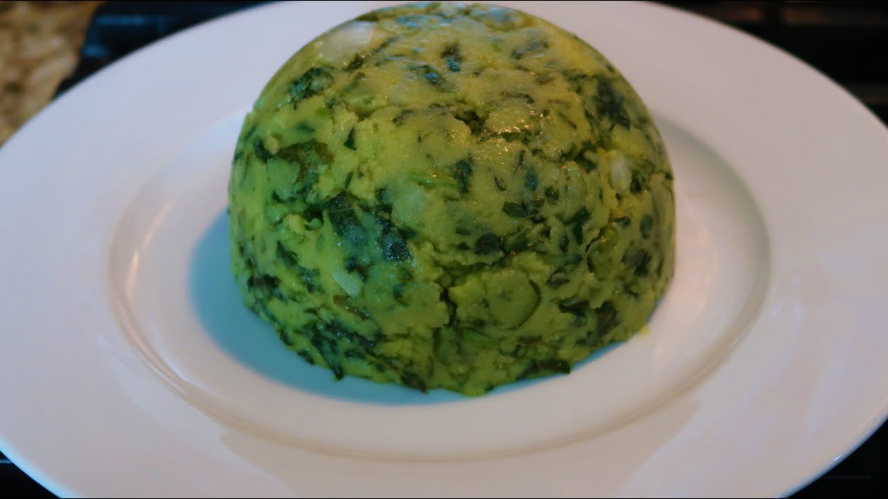 Tun Cornmeal and Callaloo (A Jamaican One Pot Meal)