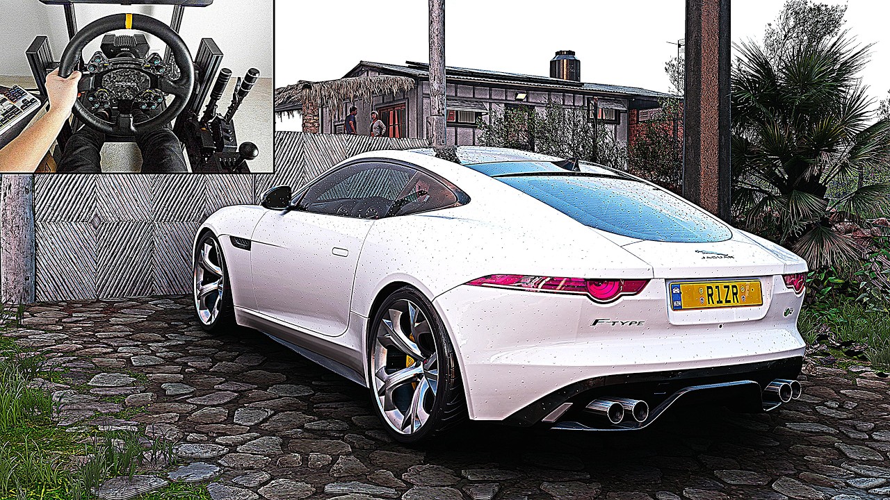 Jaguar F-TYPE - Forza Horizon 5 | Steering Wheel Gameplay
