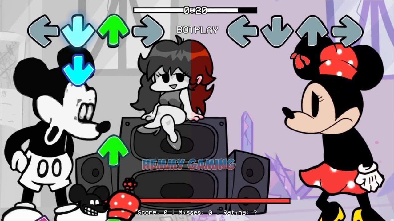 Mickey Sings Zavodila FNF Vs Suicide Mouse Sings Zavodila But Every Turn Another Character Sings It