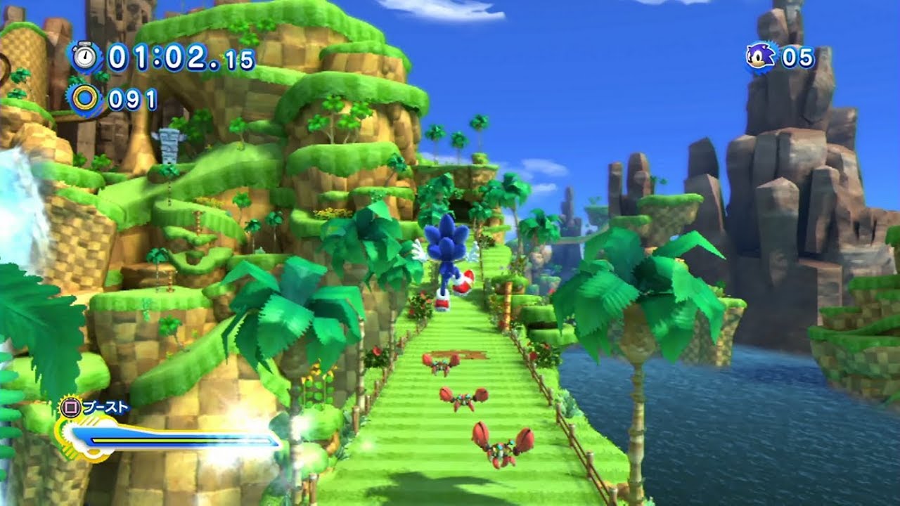 Sonic Generations Green Hill Act2 Speed Run (w/skills) 1:20.20