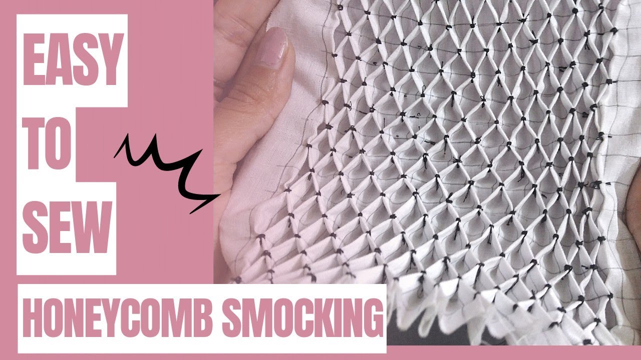 How to sew a perfect Honeycomb smocking #1 || Honeycomb smocking || Canadian smocking ||