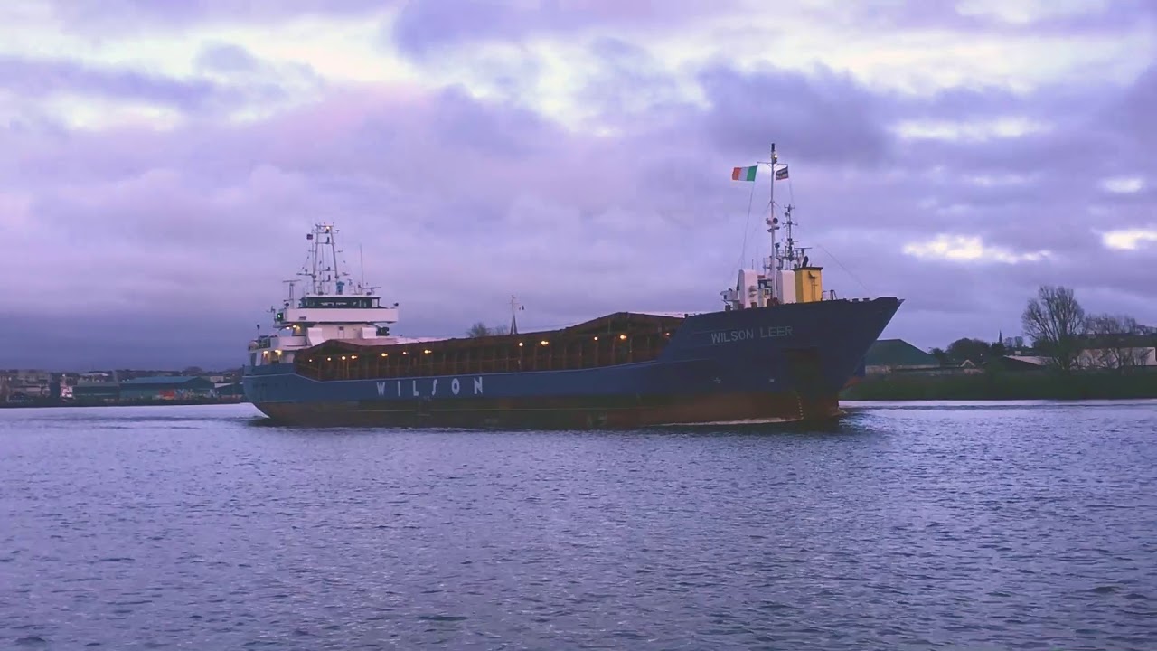 Ships Pass on the Shannon Estuary in Limerick City
