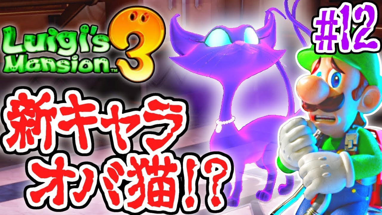 新キャラはオバケ猫!?ボタンを追って大騒ぎ!!恐怖の最速実況Part12【ルイージマンション3】