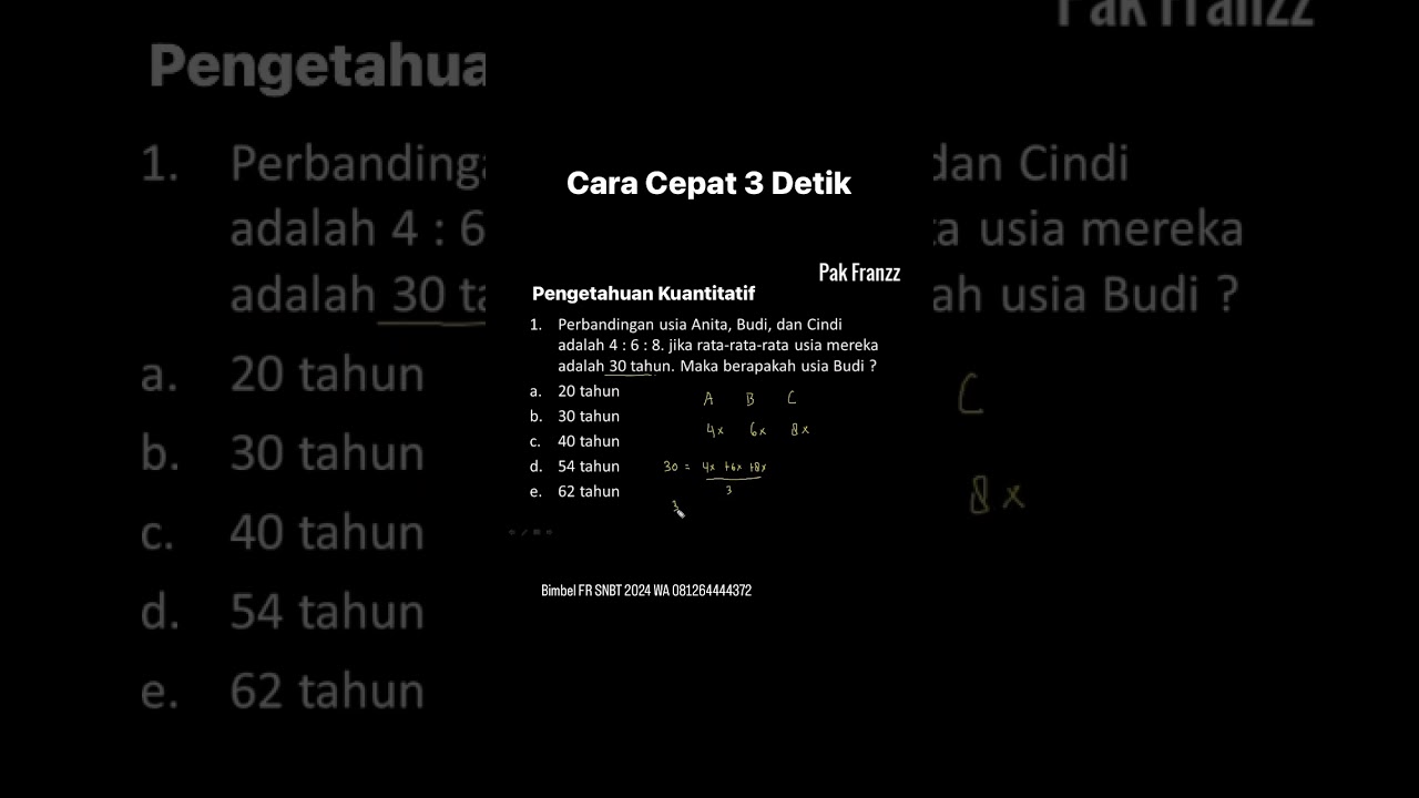 Cara cepat Kuantitatif UTBK 2026