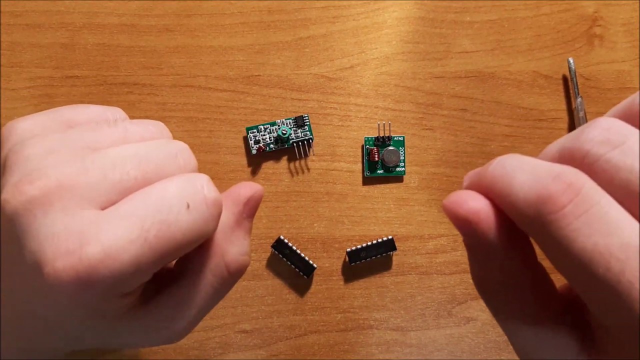 PL/ENG RF 433MHz prosty nadajnik i odbiornik Atmega8