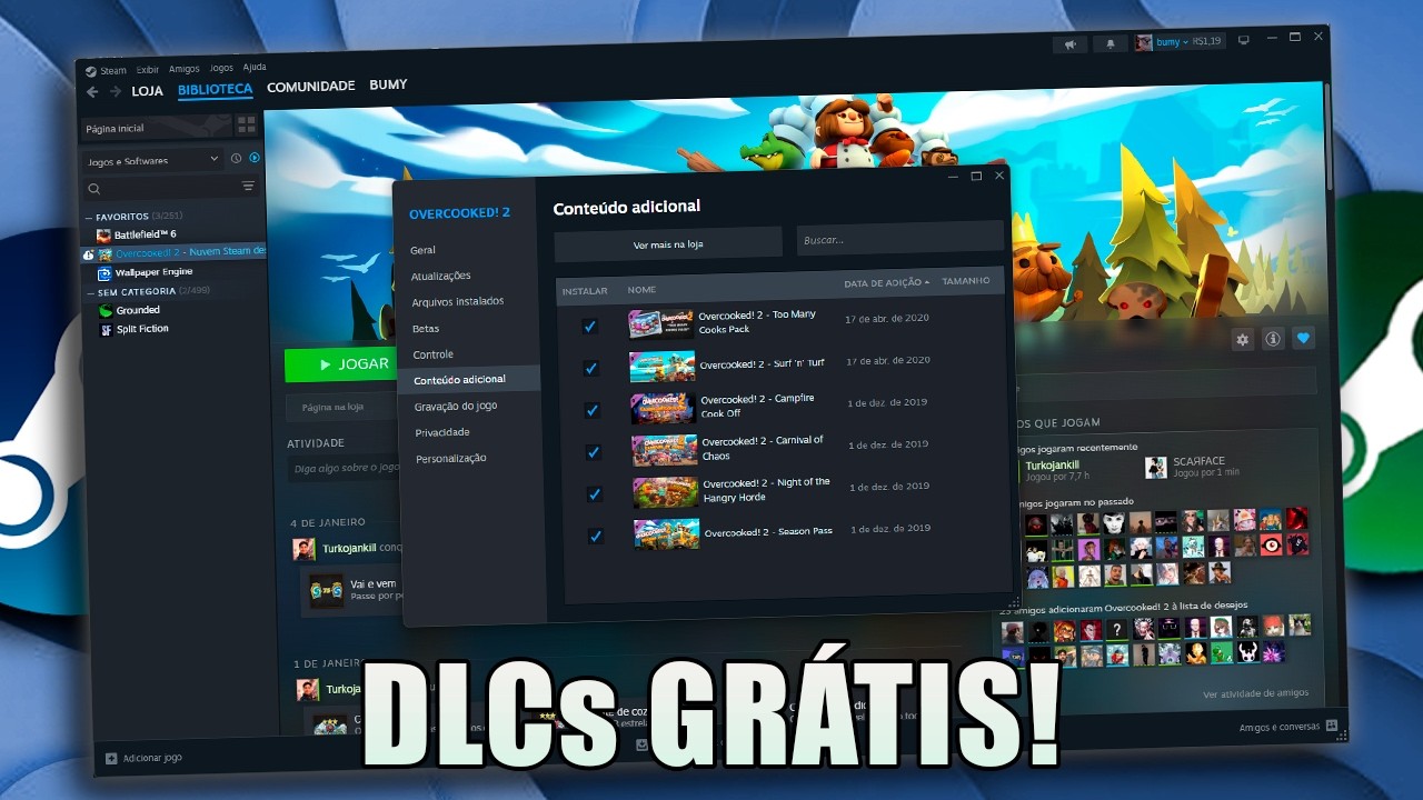 DESBLOQUEANDO DLCs PELO STEAM TOOLS!