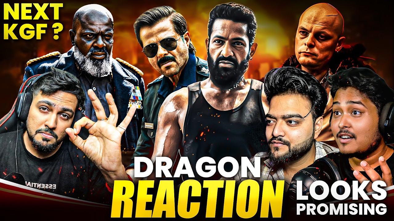Dragon Glimpse REACTION🔥- Hindi | NTR | Anil Kapoor | Rukmini Vasanth | Ravi Basrur | Prashanth Neel