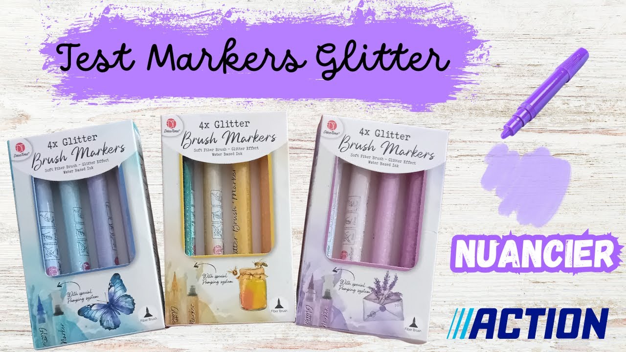 🖍️ Test Markers Glitter Action + Nuancier + Avis Sincère