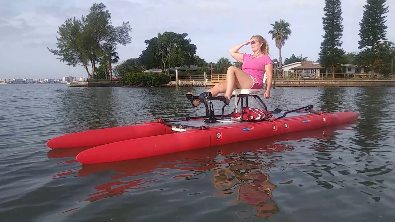 Pedal-drive Expandacraft Paddlecat test.