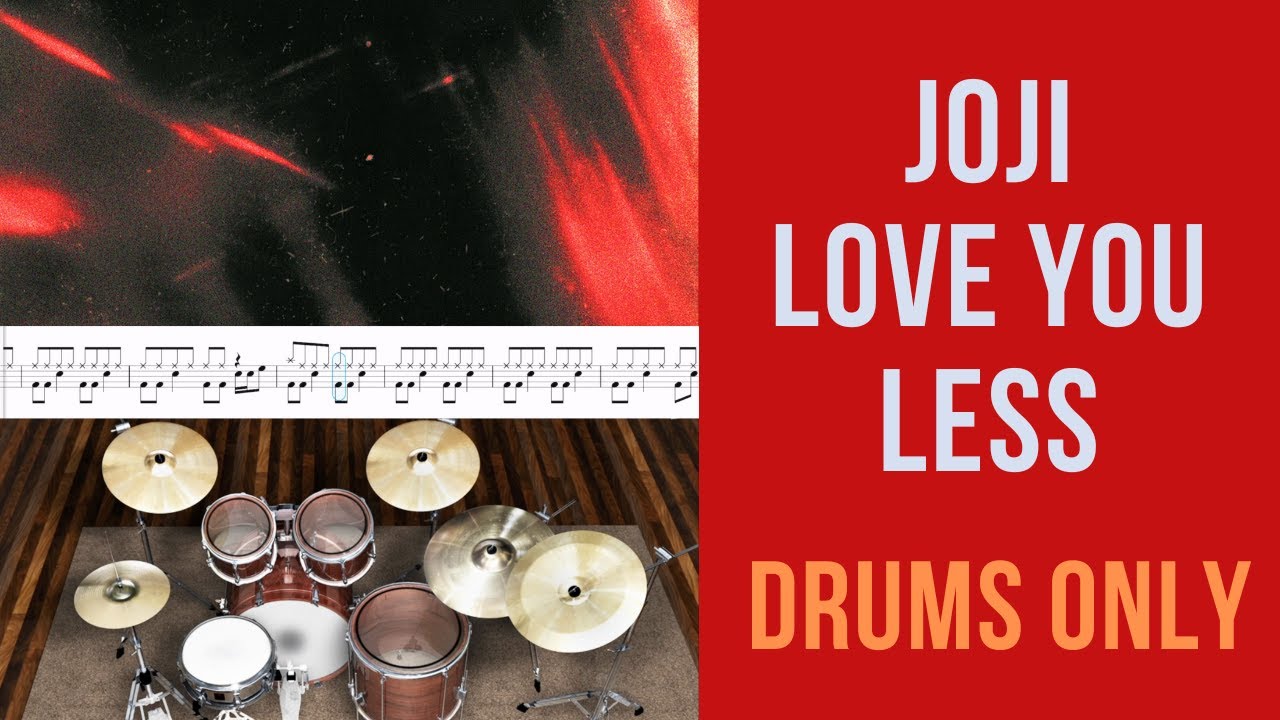 Joji - LOVE YOU LESS (Drums only, Slow Practice, Virtual Drums)