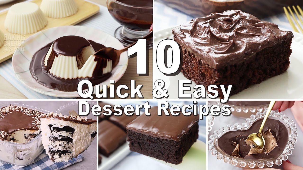 10 Quick and Easy Dessert Recipes | No Music, No Talking ASMR Baking #1
