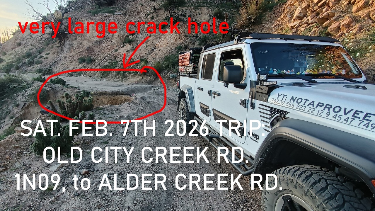 Off Road Old Creek Rd 1N09 Alder Creek Rd Part 3: Almost Fell Off Crack Cliff Hole