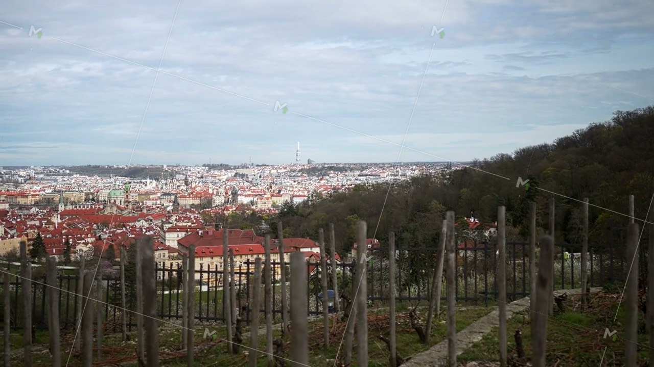 Prague , City view from the mountain , panorama