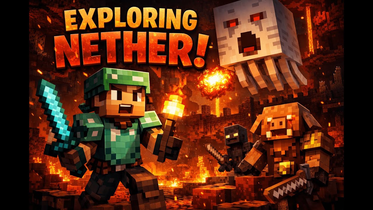 🔴 MINECRAFT LIVE (Custom server) — Exploring Nether