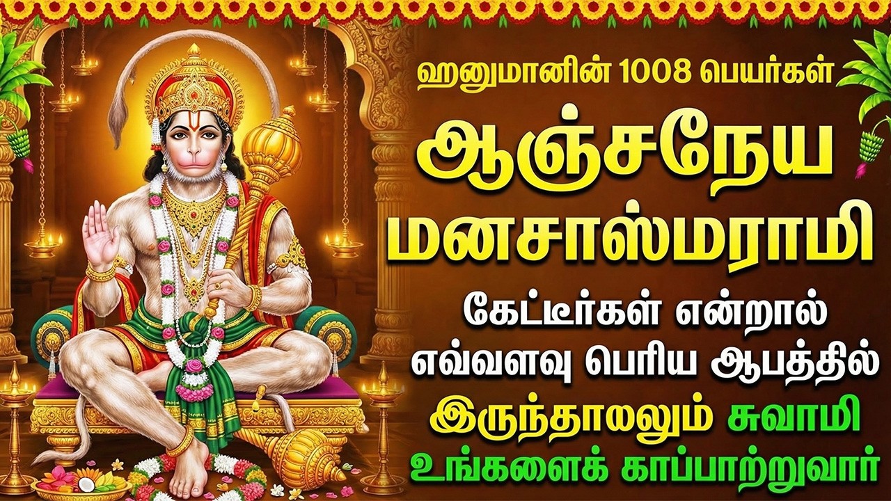 Tuesday Lord Sri Hanuman Tamil Bhakti Songs | Hanuman Chalisa 🙏| Sri Anjaneyar Tamil Bhakti Padalgal