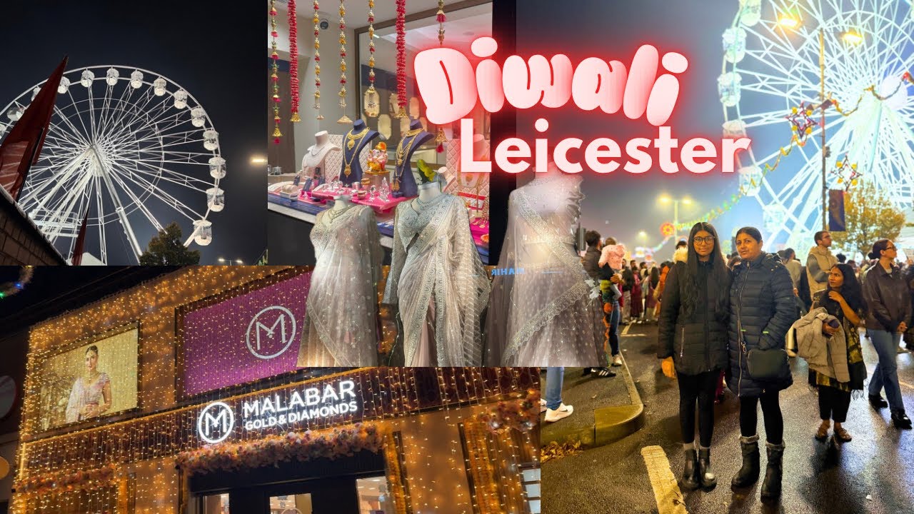 Diwali Celebrations in Leicester UK | Melton Road Diwali Lights and Fireworks 🎆 