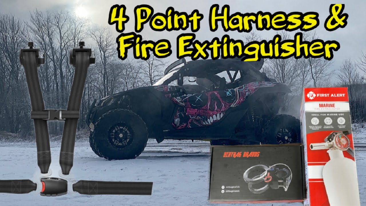 Can Am Maverick X3 4 Point Harness Install | DirtBag Brand Fire Extinguisher and Mount
