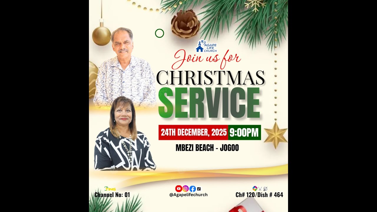 IBADA MAALUM YA KRISMAS AGAPE LIFE CHURCH. 24/12/2025