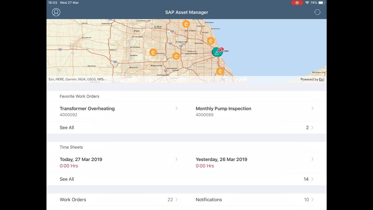 SAP Asset Manager Standard Demo App Walk through