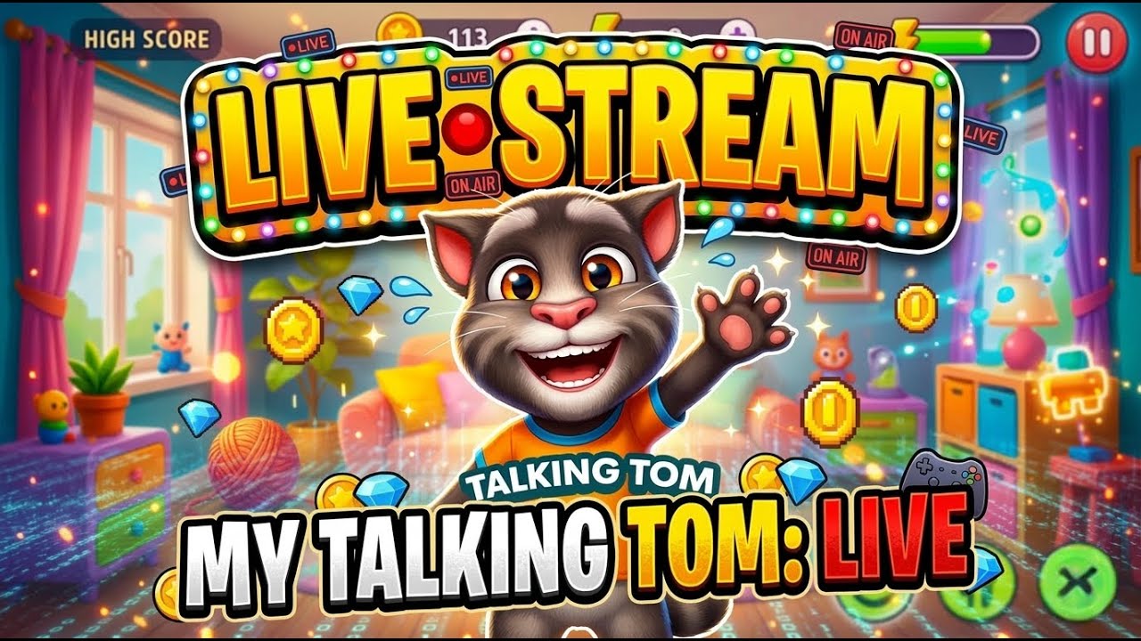 Talking tom live #live #talkingtom #satisfying