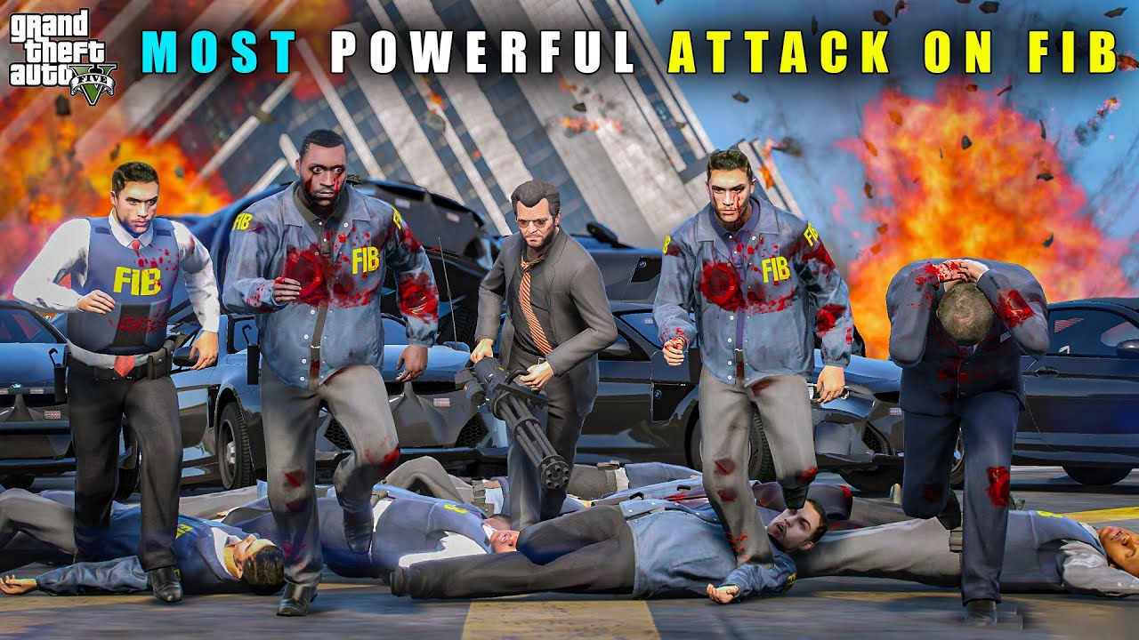 GTA 5 : MICHAEL'S MOST POWERFUL ATTACK ON FIB || BB GAMING
