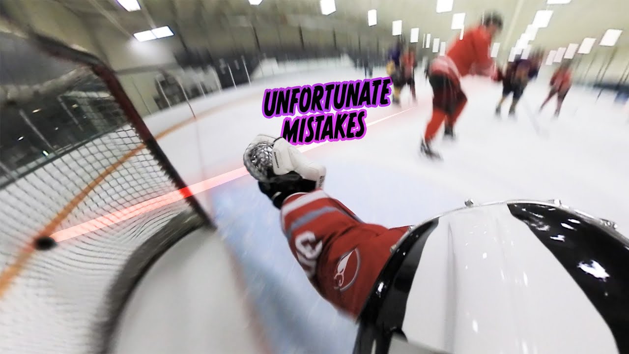 Unfortunate Mistakes /Red vs. Purple/ Beer League Hockey. Goalie POV & Mic'd Up.