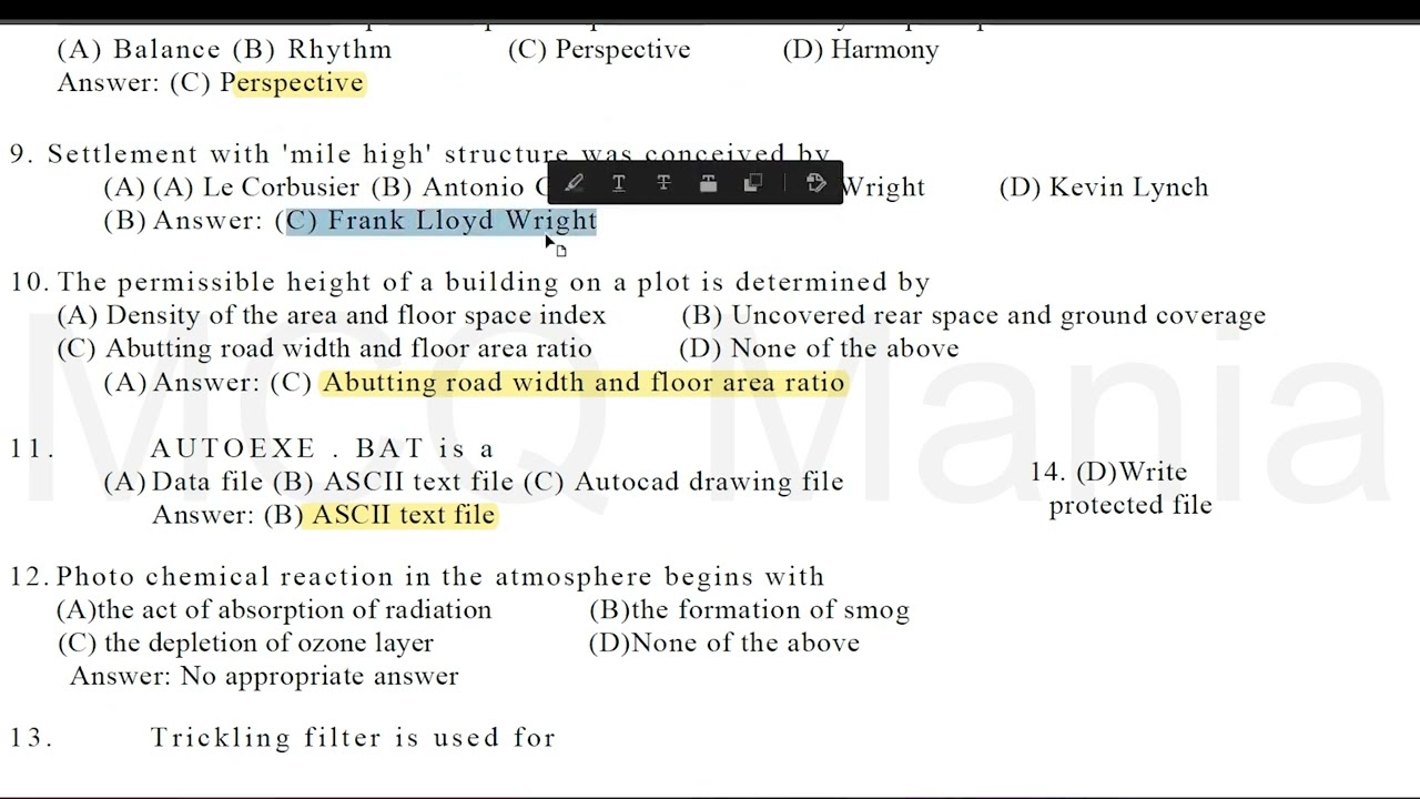 GATE 1994 Architecture & Planning SOLVED Question Paper