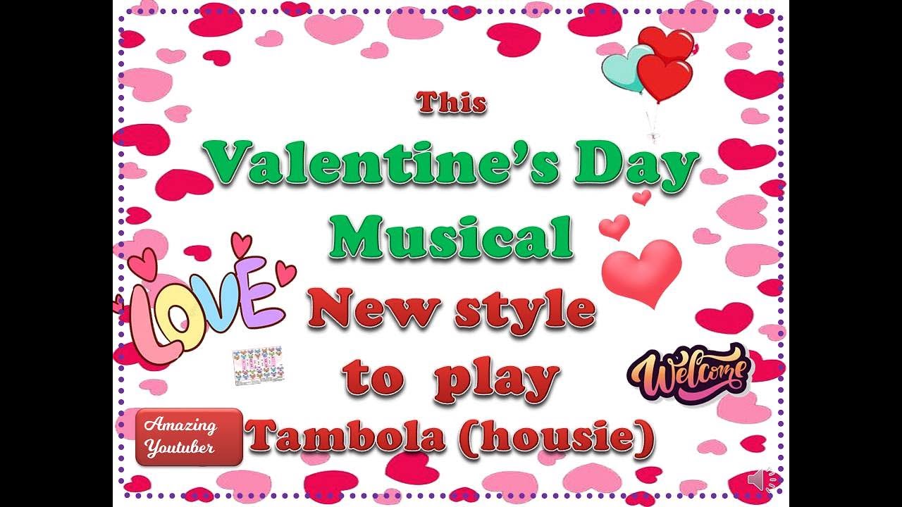 Musical Valentine's day Tambola/housie | Bollywood Couple Tambola  Variations | Couple kitty Games