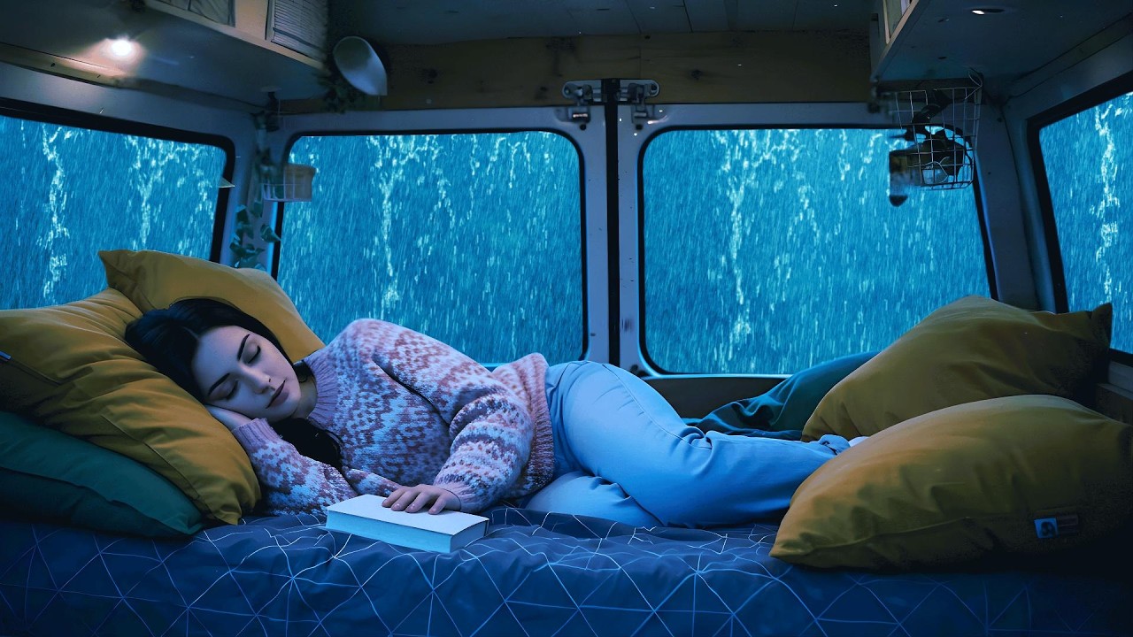 🌧️Intense Rain & Thunder in a Cozy Car 🚗 Fall Asleep Fast